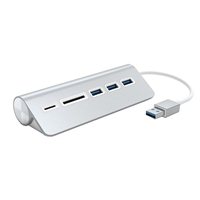Satechi USB 3.1 (Gen 1 Type-A) 4-Port Aluminum Hub w/ Card Reader