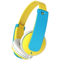 JVC Tinyphones Volume-Limiting Wired Headphones for Kids - Blue/Yellow