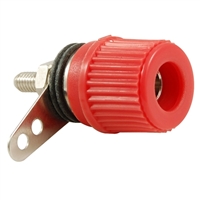 NTE Electronics Binding Post with Red 4mm Banana Socket - 2 Pack
