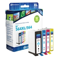 Dataproducts Remanufactured HP 564XL High Yield Black and HP 564 Standard Color Ink Cartridge Multi Pack