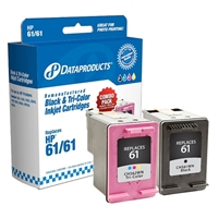 Dataproducts Remanufactured HP 61 Black / Tri-color Combo Pack
