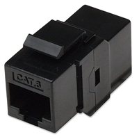 Intellinet Cat6 8P8C Female to 8P8C Female UTP Inline Coupler Keystone Type - Black