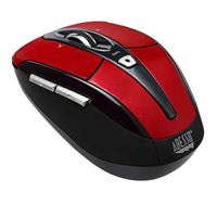 Adesso Wireless Programmable Nano Mouse - Red
