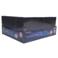 Inland 10mm CD/DVD Jewel Case Black 50 Pack