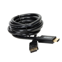 Inland DisplayPort Male to HDMI Male Cable 6 ft. - Black