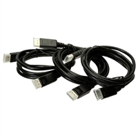 Inland DisplayPort Male to DisplayPort Male Cable 6 ft. 3 Pack - Black