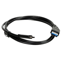 Inland USB 3.1 (Gen 2 Type-C) Male to USB 3.1 (Gen 2 Type-A) Male Cable 3.3 ft. - Black