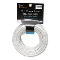  Winbook BNC Video and Power Double Shielded RG59 Cable with BNC to Inline adapters for CCTV Security Systems 50ft