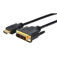 Inland HDMI Male to DVI-D Male Cable 6.6 ft. - Black