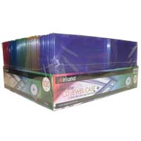Inland 5.2mm Slim Jewel Case Multicolor 100 Pack