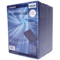 Inland 7mm Slim DVD Library Case 10 Pack