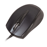 Inland Wired USB 2.0 Optical Mouse - Black