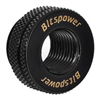 Bitspower G 1/4&quot; Female to Female Pass Through Fitting - Matte Black