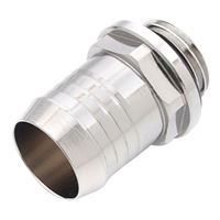 Bitspower G 1/4" Straight Barbed Fitting - Silver