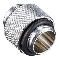 Bitspower G 1/4" Male to Male Fitting - Silver