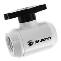 Bitspower G 1/4&quot; Mini-Valve Straight Fitting - Deluxe White