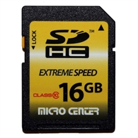 Micro Center 16GB SDHC Class 10 Flash Memory Card