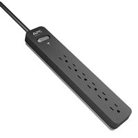 APC 6 Outlet Surge Protector 1080 Joules w/ 15 ft. Cord - Black
