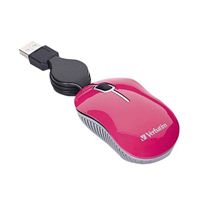 Verbatim Mini Travel Optical Mouse - Pink