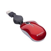 Verbatim Mini Travel Optical Mouse - Red