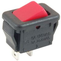 NTE Electronics Rocker Micro Snap-In Nylon SPST 6A 125VAC Switch - Red