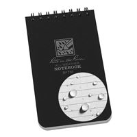 Rite In The Rain Top Spiral 3&quot; X 5&quot; All Weather Pocket Notebook - Black