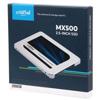 CrucialMX500 2TB SSD 3D TLC NAND SATA III 6Gb/s 2.5 Internal...