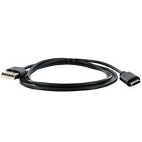 Inland USB 2.0 (Type-C) Male to USB 2.0 (Type-A) Male Cable 9.8 ft. - Black