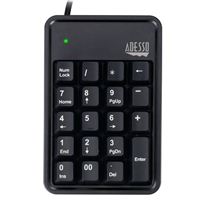 Adesso 19-Key Mechanical Keypad with 3-Port USB Hub