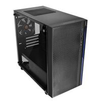 Thermaltake Versa H18 Tempered Glass microATX Mini-Tower Computer Case - Black