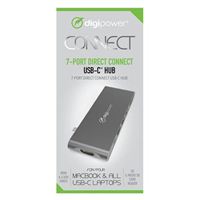 Digipower 7-port Direct Connect USB-C Hub for USB-Type C Laptops