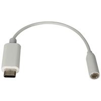 QVS USB 3.1 (Gen 2 Type-C) Male to 3.5mm Female Audio Active Adapter - White