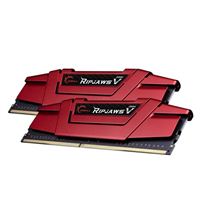 G.Skill Ripjaws V 8GB (2 x 4GB) DDR4-2400 PC4-19200 CL15 Dual Channel Desktop Memory Kit F4-2400C15D-8GVR - Red