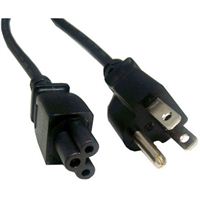 Micro Connectors NEMA 5-15P Male to IEC-60320-C5 Female Laptop Power Cord 6 ft. - Black