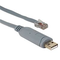 QVS USB (Type-A) Male to RJ-45 Male Cisco RS232 Serial Rollover Cable Blue - 6 ft.