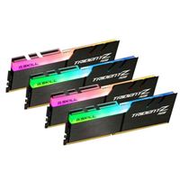 G.Skill Trident Z RGB 32GB (4 x 8GB) DDR4-3200 PC4-25600 CL16 Quad Channel Desktop Memory Kit F4-3200C16Q-32GTZR - Black