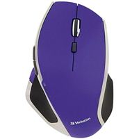 Verbatim Wireless Desktop 8-Button Deluxe Blue LED Mouse - Purple