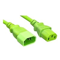 Micro Connectors 18AWG 10 Amp Power Extension Cord (C13 to C14) 6 ft. - Green