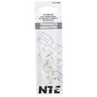 NTE Electronics Solder/Heat Shrink Insulated 26-24 AWG Butt Connector - 10 Pack