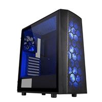 Thermaltake Versa J24 RGB Tempered Glass ATX Mid-Tower Computer Case - Black