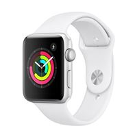 Apple Watch Series 3 GPS 42mm Silver Aluminum Smartwatch - White Sport Band