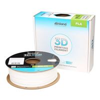 Inland 1.75mm PLA 3D Printer Filament 1kg (2.2 lbs) Cardboard Spool - White