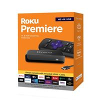 Roku Premiere Streaming Media Player, HD/4K/HDR, Simple Remote, Includes Premium HDMI Cable