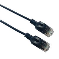 QVS 3 Ft. CAT 6 Thin Snagless Ethernet Cable - Black