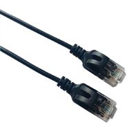 QVS 10 Ft. CAT 6 Thin Snagless Molded Boots Ethernet Cable - Black