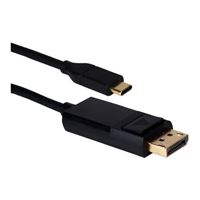 QVS USB-C / Thunderbolt 3 to DisplayPort UltraHD 4K/60Hz Video Converter Cable - 6ft