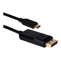 QVS USB-C / Thunderbolt 3 to DisplayPort UltraHD 4K/60Hz Video Converter Cable - 10ft