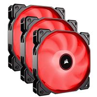 Corsair AF120 Red LED Hydraulic Bearing 120mm Case Fan - Triple Pack