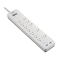 APC Home Office SurgeArrest 2160 Joules 12 Outlets Surge Protector w/ 2 USB charging ports - White