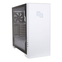 MAINGEAR Vybe RGB Tempered Glass ATX Mid-Tower Computer Case - White
